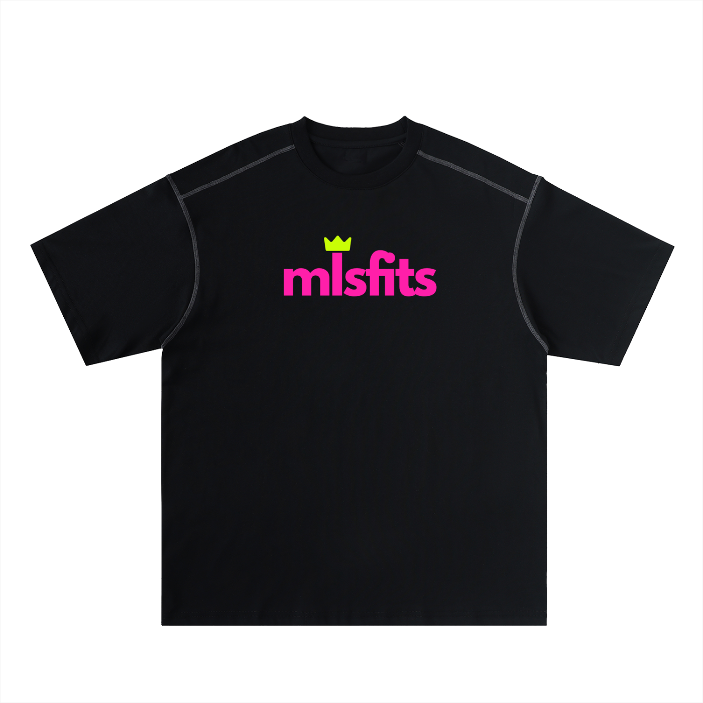 Misfits Contrast-Stitch Oversized Tee
